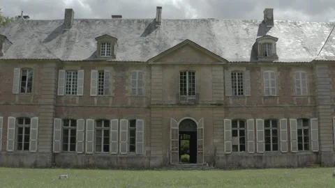 Old abandoned abbey in France Stock Footage
