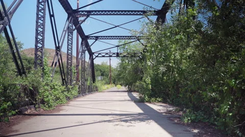 Old Abandoned Bridge Stock Footage 201886302