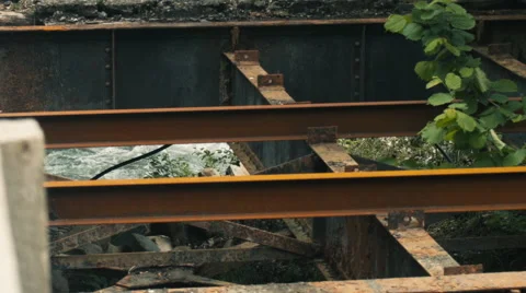 Old abandoned bridge. Sochi. Stock Footage 51323513