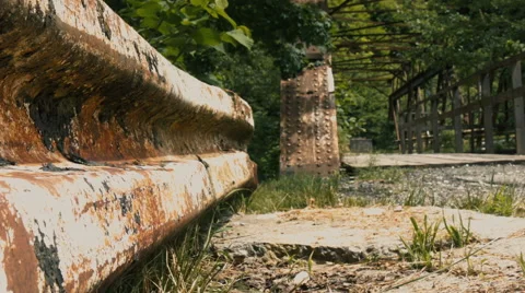 Old abandoned bridge. Sochi. Stock Footage 51323727