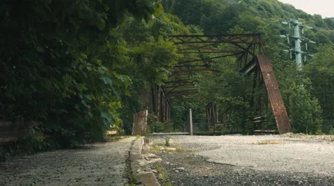 Old abandoned bridge. Sochi. Stock Footage 51323865