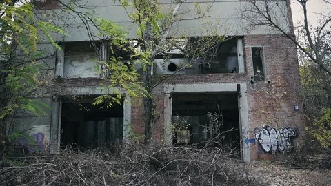 Old abandoned building Stock Footage 129254821