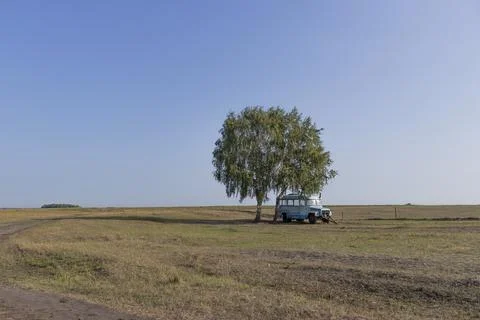An old abandoned bus. Stock Photos