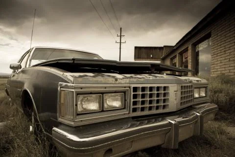 Old abandoned car Stock Photos