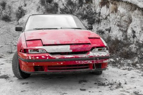 Old abandoned car Stock Photos