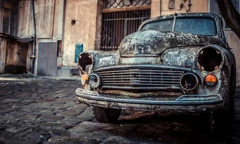 Old abandoned car Stock Photos