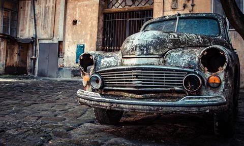 Old abandoned car Stock Photos