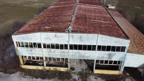 Оld abandoned communist factory Video stock 169711981