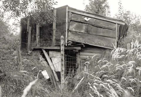 Old abandoned dark barn Stock Photos