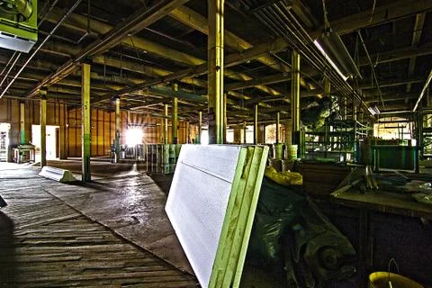 An old abandoned empty warehouse   Stock Photos