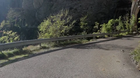 An old abandoned highway in the mountains. Stock Footage 221299065