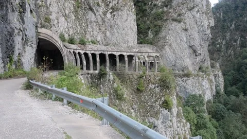 An old abandoned highway in the mountains. Stock Footage 221299136