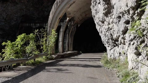 Old abandoned highway in the mountains. Stock Footage 221305031