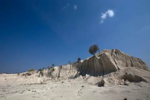 Old abandoned limestone quarry. Stock Photos