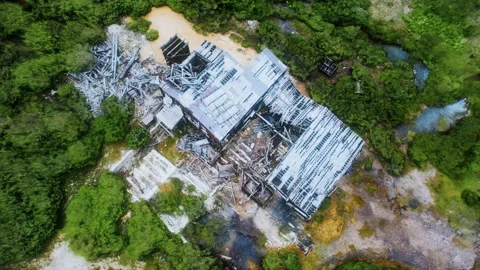 Old abandoned mine in forest Stock-Footage 141671908