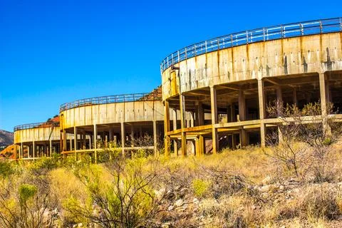 Old Abandoned Mining Structures In Bisbee, Arizona Foto stock