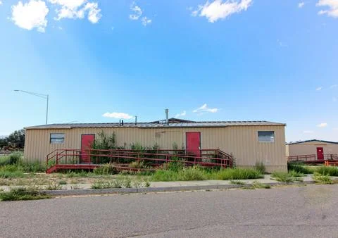Old Abandoned Modular Building Stock Photos