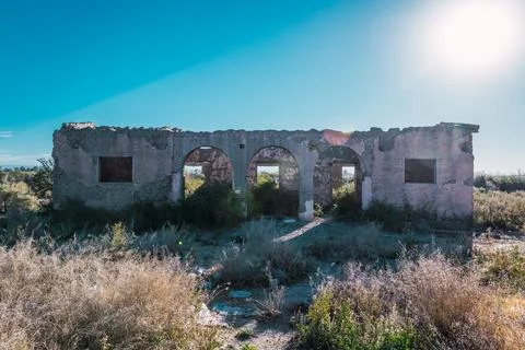 Old abandoned mud brick house Stock Photos