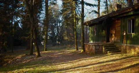 Old abandoned ranche in the wild in the middle of nowhere moving forward Stock Footage 149680557