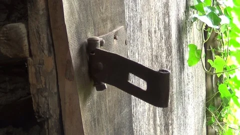 Old abandoned retro door locker Stock-Footage 112793919