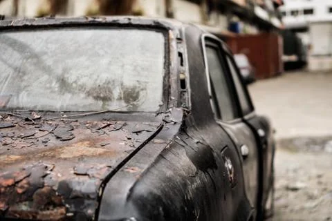 Old Abandoned Rusty Car Stock Photos