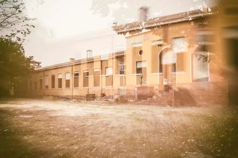 Old abandoned school Stock Photos