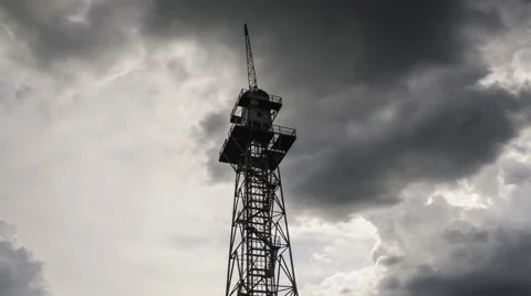 Old abandoned skydiving training tower Vidéo 40238450