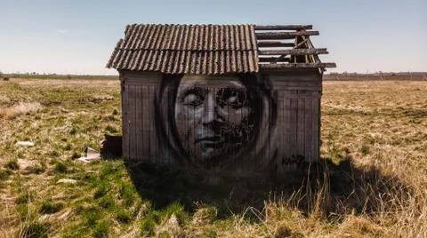 Old, abandoned, small house Stock Photos