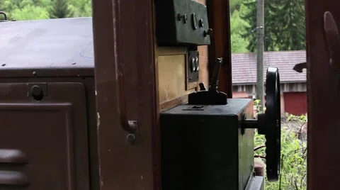 Old abandoned stream train Stock Footage 63378530