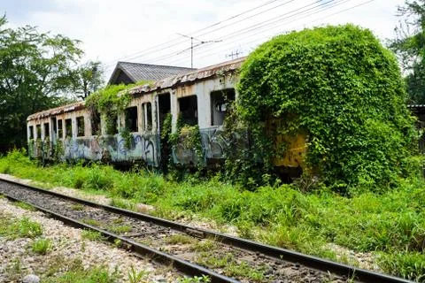 Old abandoned train Stock Photos