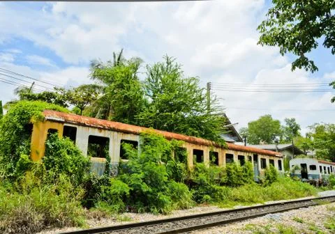 Old abandoned train Stock Photos