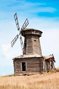 Old abandoned windmill Stock Photos
