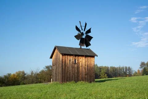 Old abandoned windmill Stock Photos