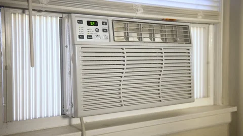 Old AC, conditioner Stock Footage 96088317