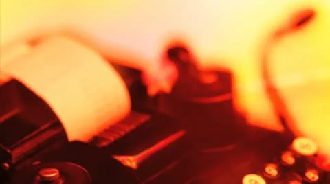 Old adding machine Stock Footage 20545360