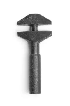 Old adjustable wrench Foto stock