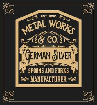 Old advertisement design Stock Illustration