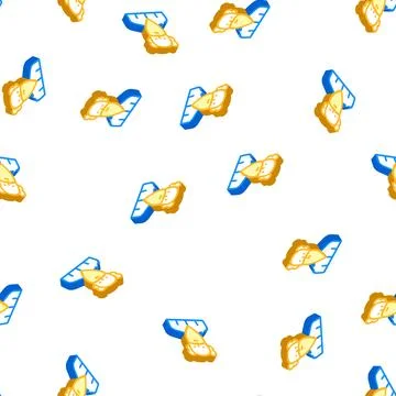 Old age man isometric icon seamless pattern Illustrazione stock