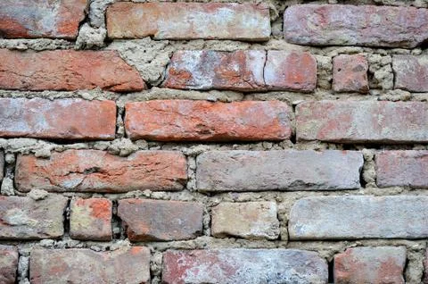 Old aged brick wall in horizontal structure Stock-Fotos
