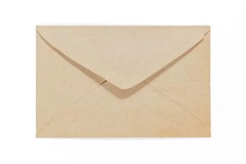 Old aged envelope isolated with clipping path Stock-Fotos