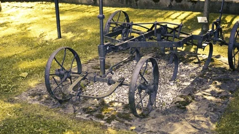 An old agricultural machine Video stock 94316200