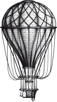 Old air ballon Illustrazione stock