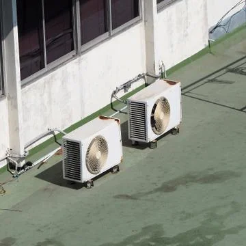 Old air conditioner Compressor. Stock Photos