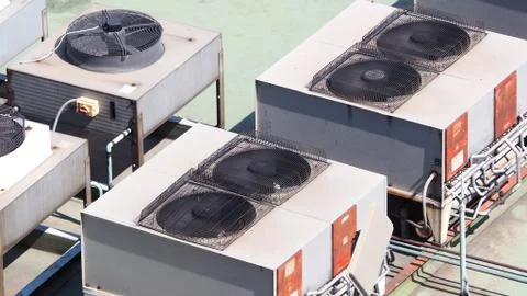 Old air conditioner Compressor. Stock Photos