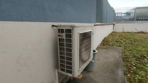 Old air conditioner  Stock Footage 169928505