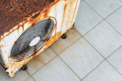 Old air conditioning system Foto stock