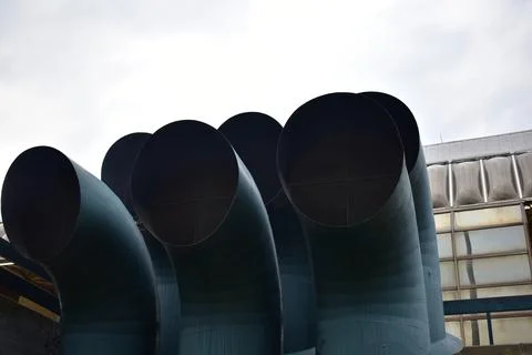 Old air vent pipes from the shopping mall Photos