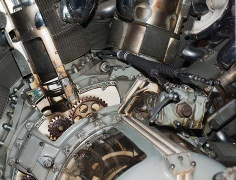 Old aircraft engine Foto stock