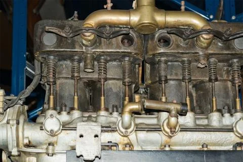 Old aircraft engine Stock Photos