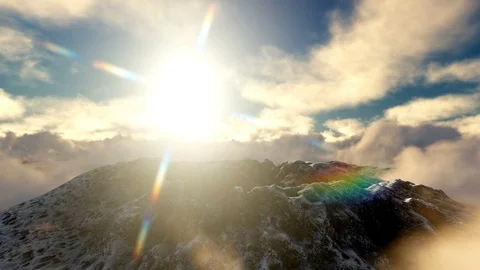 Old airplane flying trough clouds Video stock 87325229